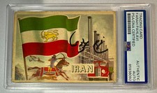 1956 Topps Flags Farah Pahlavi Queen Empress Of Iran Signed Auto Card #2 PSA DNA picture