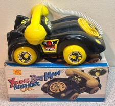 Vintage 1980s Young Batman Telephone Car Batmobile Batphone Toy in Box MIB NM picture