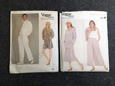 Rare Lot of 2 80's VTG Women's Vogue Perry Ellis Jacket/Pants/Top Patterns, Sz12 picture