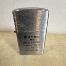 Vintage Windette Lighter Advertising Texas Testing & Coring Company Centralia IL picture
