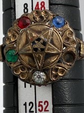 Antique Gold Order Of Eastern Star Fraternal Ring 