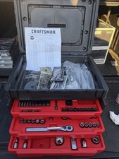 MINT Sears Craftsman USA 260pc Mechanics Tool Socket Ratchet Set 3 Dr Case 34260 picture