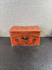 Antique Union Leader Cut Plug Tobacco Tin. / 1910 American Eagle Factory No.10 picture