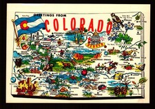 POSTCARD : COLORADO - CO - STATE MAP picture