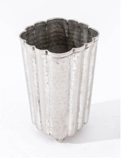 RARE Austrian Secession Style Silver Plate Vase in the Manner of Josef Hoffmann picture