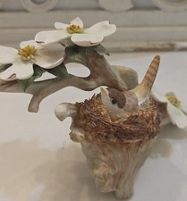 Cybis Porcelain Wren With Dogwood Figurine (Read Description)  picture