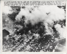 1965 Press Photo Aerial View of Water-Filled Craters Made by US Air Force B-52s picture