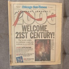 2000 JANUARY 1 CHICAGO SUN-TIMES NEWSPAPER - WELCOME, 21ST CENTURY  VHTF  picture