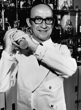 Edward the barman at the Ritz Hotel mixes a cocktail Historic Old Photo picture