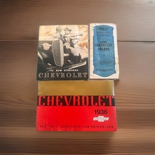 1936 Chevrolet Advertising Sales Brochure Booklet Deluxe & Standard Original picture