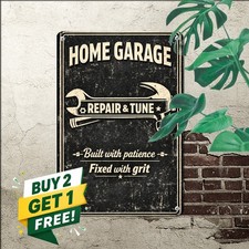 Vintage Great Dad Fix Shop Sign Garage Repair Cave Metal Decor Plaque picture