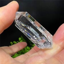 1 Pc Natural Transparent Crystal Rainbow Crystal Liuling Double tip Reiki  2