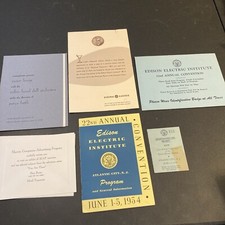 Edison Electric Institute 1954 Atlantic City Program Ephemera Diamond Jubilee 1 picture
