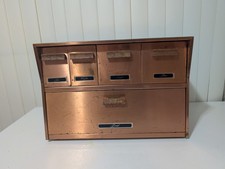  50s Krestline Speco Bread Box Wall Coffee Tea Sugar Canisters MCM Atomic READ picture