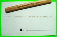 1959 LINCOLN & CONTINENTAL Mk IV BIG PRESTIGE B&W BROCHURE Limo CONVERTIBLE xlnt picture
