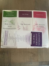 120 Vintage Catholic Answers Tracts Pamphlets Apologetics ~Church History Mass picture