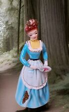 Vintage MCM Stafford Lady In Blue Dress Cooking Maiden #2607 Japan 7.25”Figurine picture