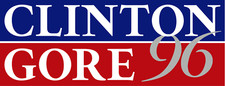 Bill Clinton Al Gore Replica 1996 President Campaign Bumper Sticker picture
