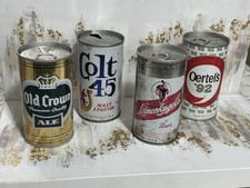 Vintage Beer Can Lot of 4 Old Crown Colt 45 Oertel’s 92 Leinenkugel’s Empty picture