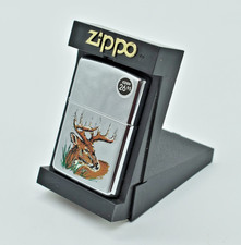 Zippo - DEER ANTLERS LIGHTER, Sept 1996, Polished Chrome, NEW, Niagara Falls picture