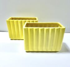 Vintage Mid Century Yellow Planters A Matching Set picture