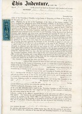 1871 New Jersey Tax Deed Franklin Township Gloucester NJ signed Jos Franklin clk picture