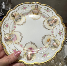 1884 MZ Austria Antique French Porcelain PLATE 6 Royal Ladies France's Joséphine picture