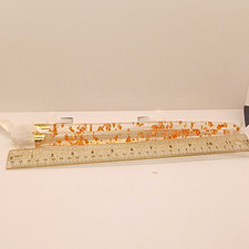 VTG MCM Gregorian Copper Lucite Taper Candles Pair 11.5