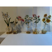 Joan Rivers Imperial Treasures Set of 5 Fab Style Miniature Glass Flowers picture