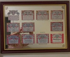 Budweiser Anheuser-Busch Framed Collectible Breweriana Mirror picture