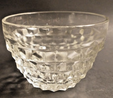 Jeannette Glass Cube Clear Custard Cup will hold 6 ounces 3.5