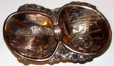 VINTAGE 1940s-50s NEW ORLEANS COIN TRAY SOUVENIR CAST METAL OCCUPIED JAPAN picture