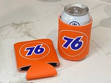 NOS Union 76 Gas Station Foam Can Koozie Promotional Promo Lot of 2 picture