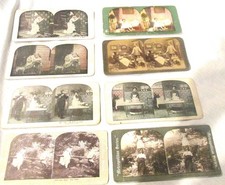 Vtg. Antique Stereoscope Cards Couples Humorous -Eight picture