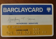 Vintage Barclaycard Credit Card, Expired 1969 picture