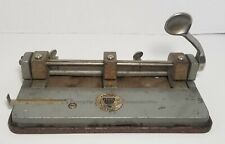 Vintage Heavy WILSON JONES Improved Hummer Industrial Metal Three Hole Punch picture