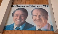 Original 1972 George McGovern Campaign Poster Shriver Presidential 20.5x14