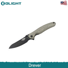 OKNIFE Drever with Micarta Handle,Tactical Folding Pocket EDC Knife-OD Green picture