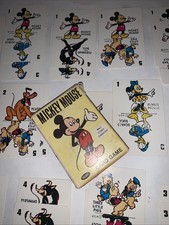 Vintage 1965 MICKEY MOUSE Russell Games Disney Dominos 40 Cards with Box picture