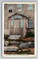 Marblehead MA-Massachusetts, Old Doorway, Antique, Vintage c1922 Postcard picture