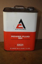 Vintage Empty 2 Gallon Allis Chalmers Power Fluid 821 Oil Can - Nice Can picture