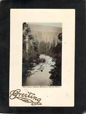 A9716 Australia V Warburton River Scene Railway Station PU1908 vintage postcard picture