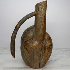 Vintage Beckmann's Handicrafts Authentic Wood Pitcher Vase - Jasper, Canada picture