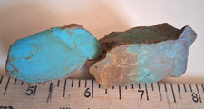 Turquoise Number 8 Mine Nevada 2 Gorgeous Pieces 54.4 grams  MAKE OFFERS picture