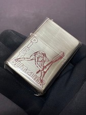 Zippo Marlboro Diet Butcher Silver 2 Sided Processing Lighter Regular Japan picture
