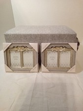 2 Belle Maison Jeweled Silver Toned 2×3 Photos picture