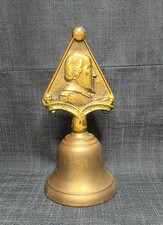 Vintage Brass William Shakespeare Hand Bell 1616 Commemorative Table Desk Bell picture