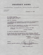 SIDNEY SUGARMAN - DOCUMENT SIGNED 11/25/1968 CO-SIGNED BY: THERON C. LIDDLE picture