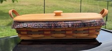 Longaberger Father's Day Organizer Basket With Liner, Lid & Protector 1997 picture