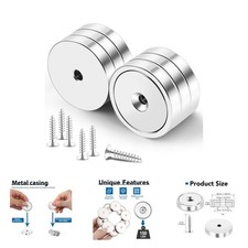 Strong Neodymium Cup Magnets 150lb Waterproof with Screws for Wall Mounting picture
